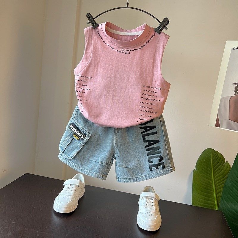 童装男童背心套装夏2025新款儿童夏季薄款无袖帅气宝宝衣服两件套,童装/婴儿装/亲子装,套装,淘宝优惠券,粉丝福利购,淘宝优惠卷