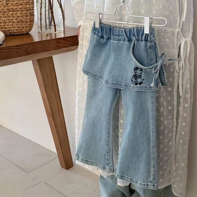 韩版童装女童春装裤子2025新款洋气时髦儿童蓝色屁帘牛仔裤女宝宝,童装/婴儿装/亲子装,儿童牛仔裤,淘宝优惠券,粉丝福利购,淘宝优惠卷