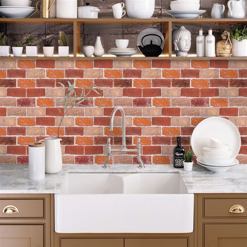 美式墙红砖泡棉墙贴画自粘磨砂防水防油厨卫加厚墙纸遮丑美化装饰,家居饰品,软装墙贴,淘宝优惠券,粉丝福利购,淘宝优惠卷