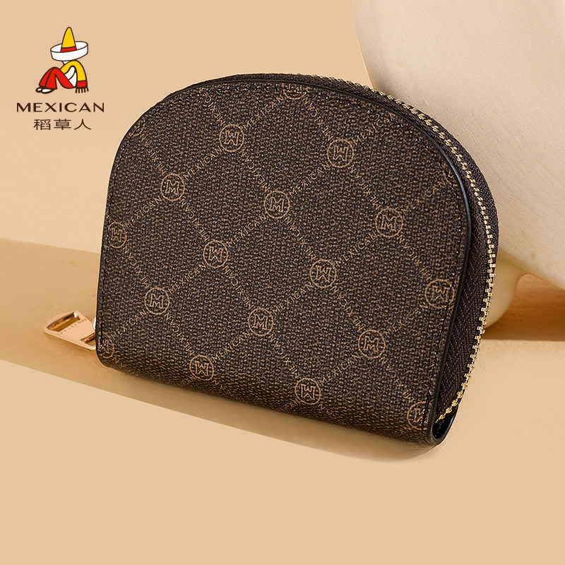 稻草人复古卡包新款老花印花零钱包多卡位轻便实用证件包杂物包女