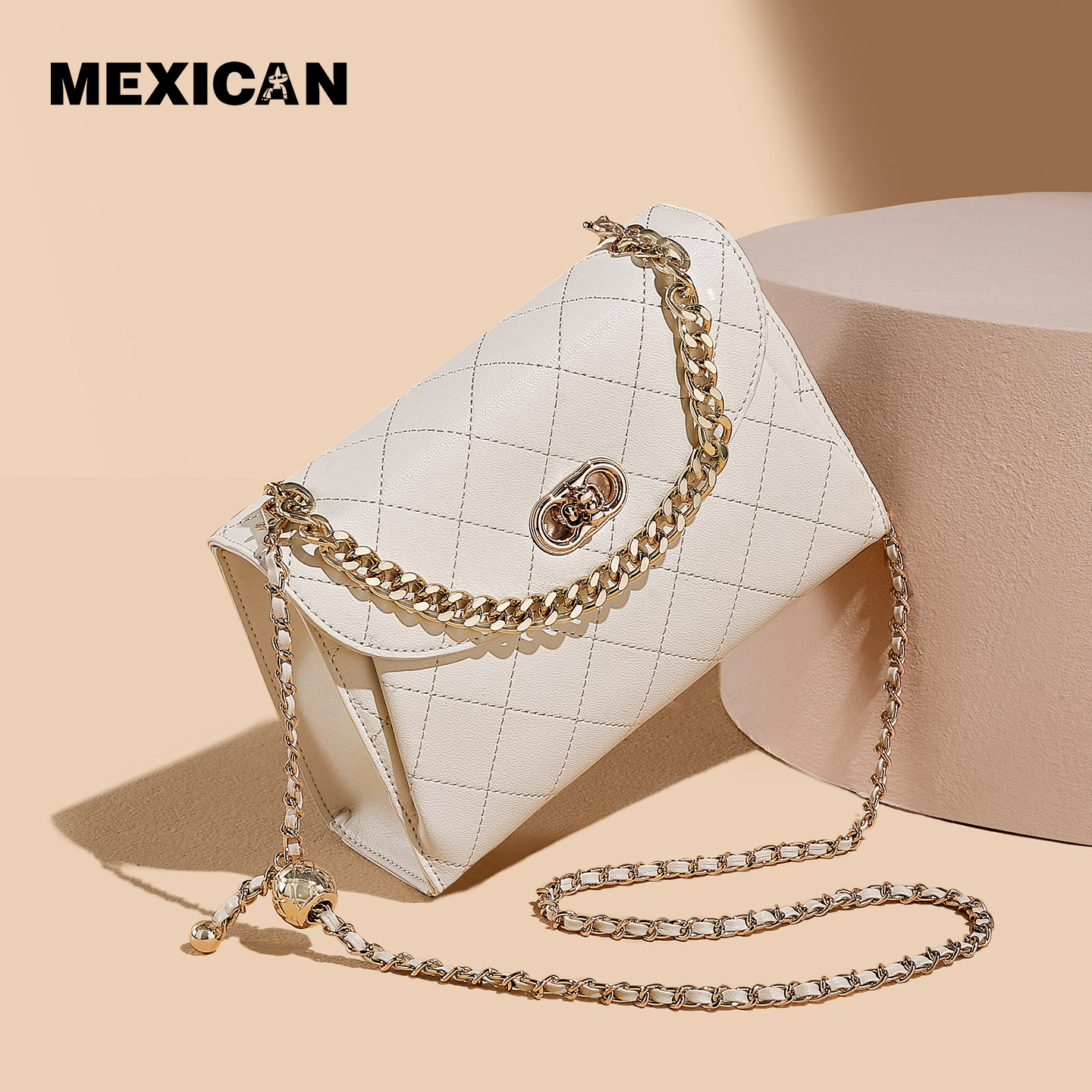 稻草人新款菱格链条包秋季包包女轻奢真皮小方包高级感斜挎包女包,箱包皮具/热销女包/男包,小方包,淘宝优惠券,粉丝福利购,淘宝优惠卷