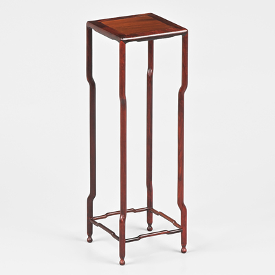 大红酸枝木正方花架花几底托古董花瓶花盆工艺品摆件底座实木托架