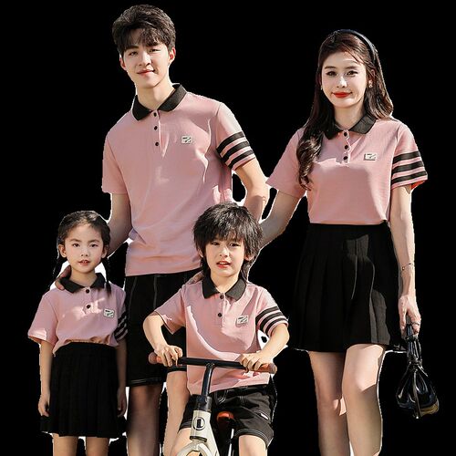 2025新款高端亲子装夏装一家三口四口家庭套装母女半身百褶裙夏季