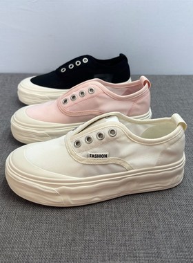 34-39码撤柜处理一脚蹬网面小白鞋女夏季冰丝透气网鞋休闲板鞋