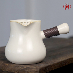 侧把陶瓷烤茶罐公道杯陶壶可干烧加热围炉煮茶大容量泡茶壶罐罐茶