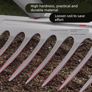 德国耙子农具搂草松土不锈钢九齿钉耙G农用铁耙子除草神器挖地扒