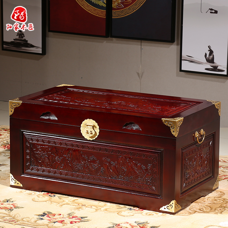 全香樟木箱子储物箱实木嫁妆箱收纳箱字画收藏箱仿古箱子老樟木箱
