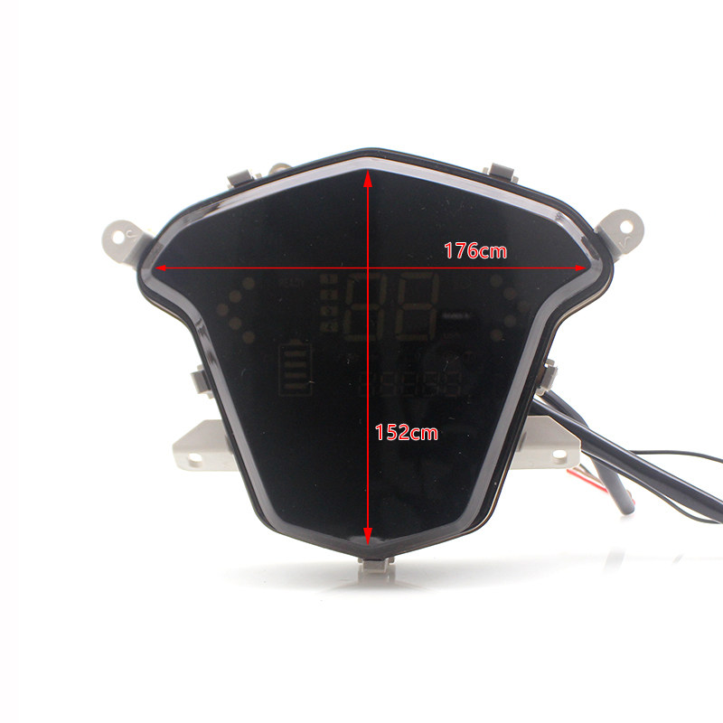 尚领电动车液晶仪表码表彩色电压电量速度仪表总成48-72V通用码表