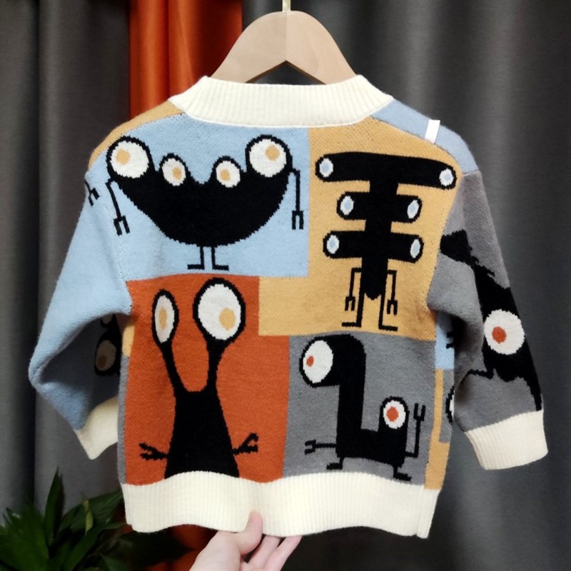 童装外套2021春秋冬装婴儿针织开衫女童毛线宝宝儿童男童毛衣