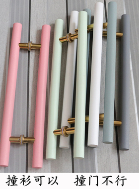 客如云玻璃门实木拉手北欧小清新个性创意店铺门拉手实木门把手