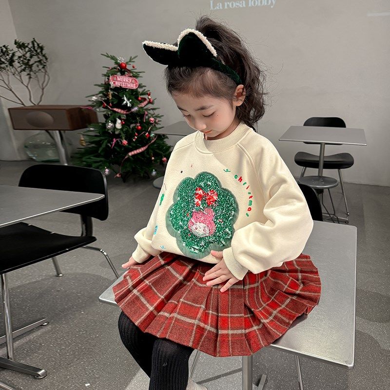 女童半身裙秋冬2024新款女孩宝宝洋气新年裙子儿童冬装加绒格子裙,童装/婴儿装/亲子装,半身裙,淘宝优惠券,粉丝福利购,淘宝优惠卷