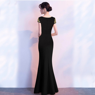 宴会酒会年会晚宴主持人高贵气质大人走红地毯晚礼服女气场伴娘团