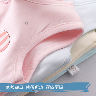 小背心 双层对襟扣贴身无袖 婴儿纯棉马甲0 12个月男女童宝宝春秋季