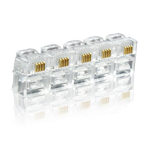 酷比客电话水晶头4P4C 6P2C 6P4C电话线接头 RJ11电话语音水晶头