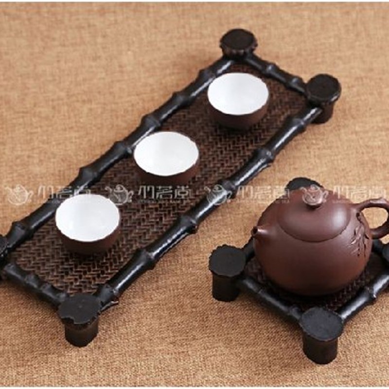 高档做旧杯架 茶道零配壶托茶棚多宝格 茶具博古架茶托养壶垫托盘