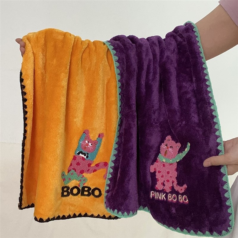 冒冒新款毛巾柔软舒适吸水不掉毛家用学生宿舍洗脸情侣猫咪夏面巾