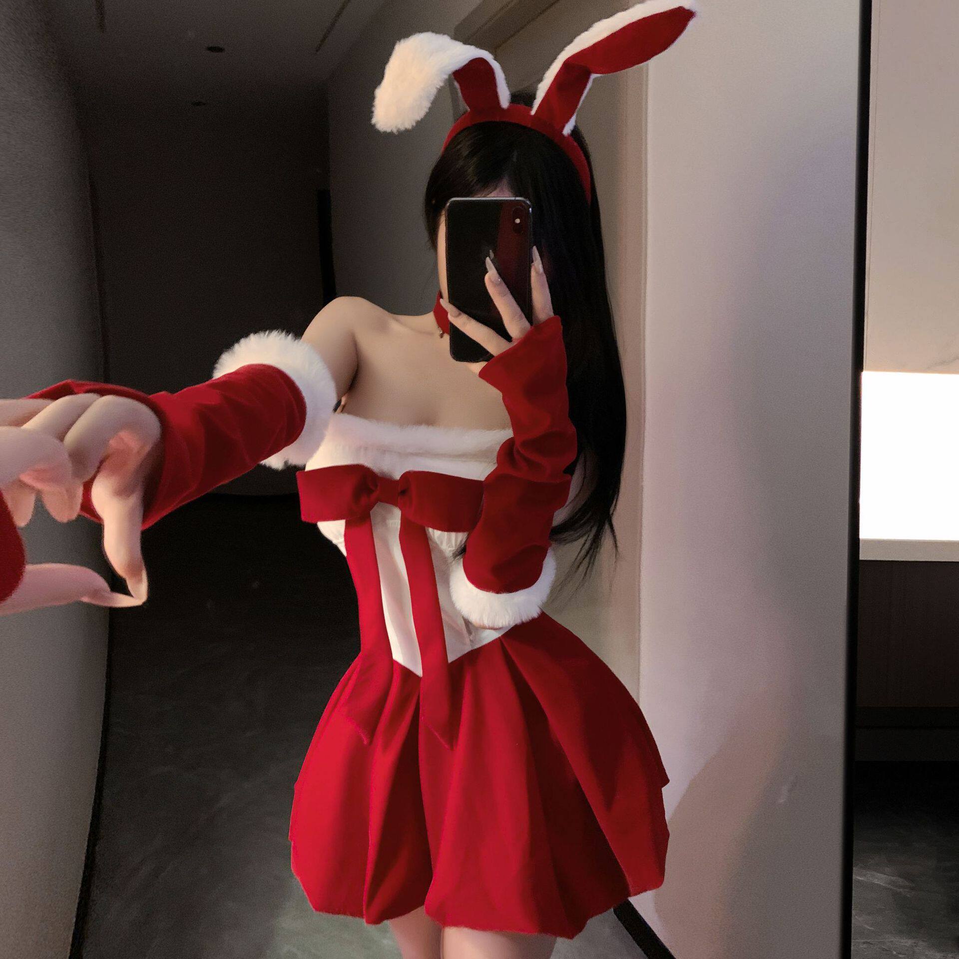圣诞节主题服装纯欲兔女郎连衣裙