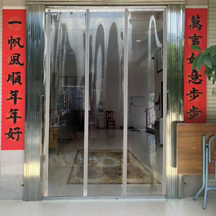 农村家用堂屋入户门帘客厅过道帘子防蚊空调隔断帘防冷气塑料帘子