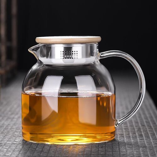厂促豪峰玻用璃冷水壶凉水壶家耐热温大容量泡茶壶凉白开杯围炉高