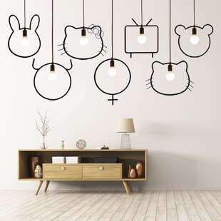 餐厅吊灯奶茶店创意个性吊灯美甲发廊简约咖啡厅服装店酒吧台灯具