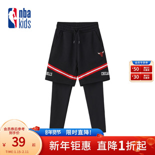 nbakids童装秋冬男童休闲裤篮球裤儿童舒适打底裤K233TP834P