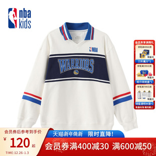 nbakids童装 潮流K241TS806P 男女童百搭撞色翻领儿童卫衣时尚