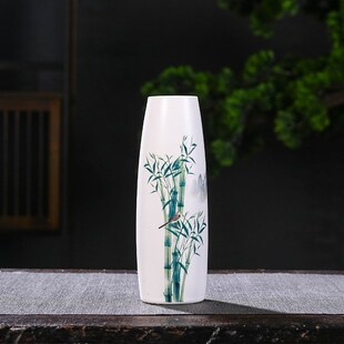 鸡毛掸子收纳瓶插鸡毛掸子的花瓶陶瓷器家居装饰品摆件插花干花