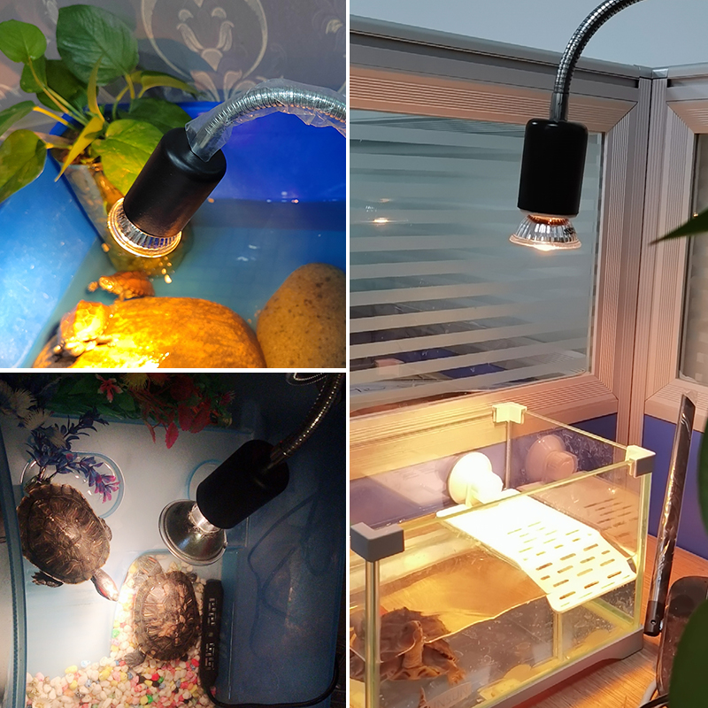 晒背灯乌龟全光谱uva+uvb太阳灯爬宠保温杀菌补钙加热照明取暖灯