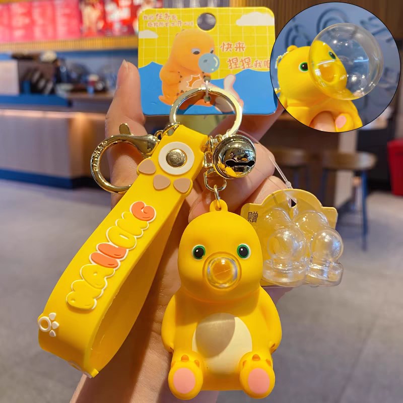 大熊家  超萌会吹泡泡的娃娃公仔钥匙扣送小朋友开学礼物书包挂件