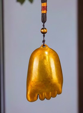 黄铜手把件《知足》家居饰品 客厅桌面办公室装饰品挂件