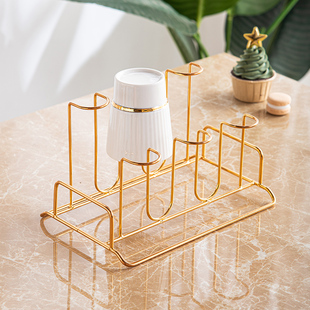 12杯架置物架家用沥水架金属架倒扣8杯方架6杯架玻璃杯收纳架托盘