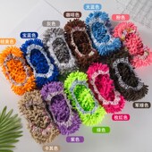 套家用室内静音防滑可拆洗抹布擦地 加厚雪尼尔拖地鞋 懒人鞋 套新款