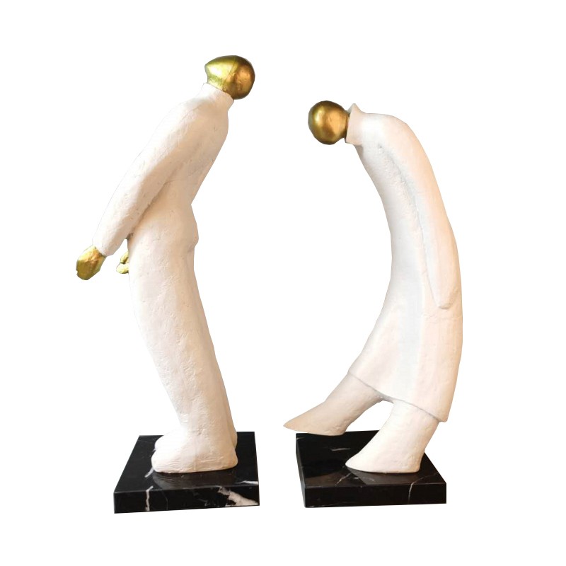 抽象人物卡通雕塑摆件酒店简约软装饰品北欧别墅样板房间家居摆设