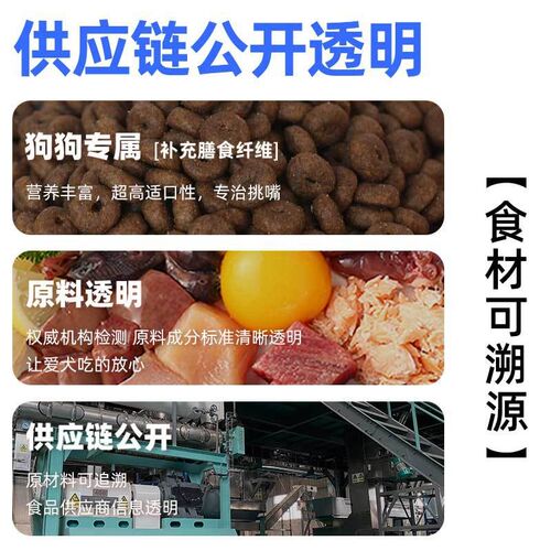 狗粮成犬粮厂家40斤幼犬专用粮泰迪金毛大型犬小型犬特爱