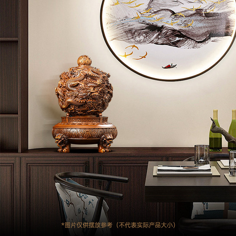 九转乾坤鼎摆件中式招财客厅老板办公室装饰品公司店铺开业礼物