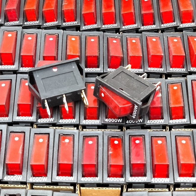 免邮电锅开关配件 铜脚银触点4000W 多功能电热 炒锅开关带灯