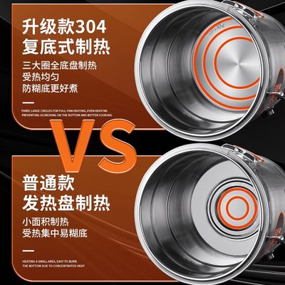 不锈钢桶电电加热桶汤桶煮粥桶大容量熬商用汤锅蒸煮卤汤桶煮面桶