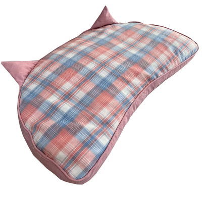 刘大姐家水洗棉猫耳朵荞麦壳枕头纯棉护颈椎枕芯单人助睡眠月牙枕