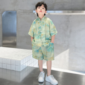 男童汉服夏装 中大童中式 套装 夏季 儿童装 男孩夏款 2023新款 唐装 国风