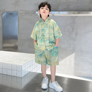 儿童装男童汉服夏装套装2023新款夏季唐装男孩夏款中大童中式国风