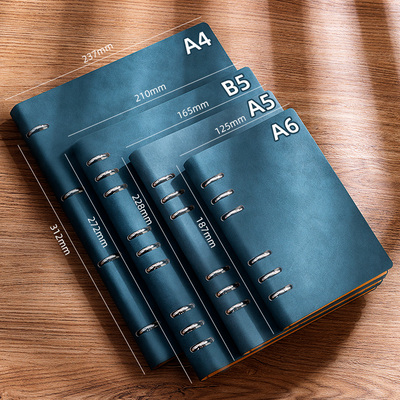 活页本可拆卸笔记本本子大号加厚2022年高颜值国潮日记本a4硬壳工
