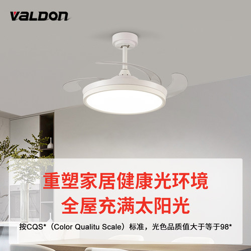 全光谱护眼风扇吊扇灯客厅餐厅隐形电扇灯RG0低蓝光电扇一体吊灯