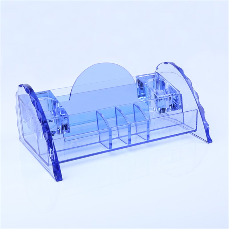 亚克力话筒架桌面KTV无线话筒座麦克风支架多功能收纳盒水晶麦架