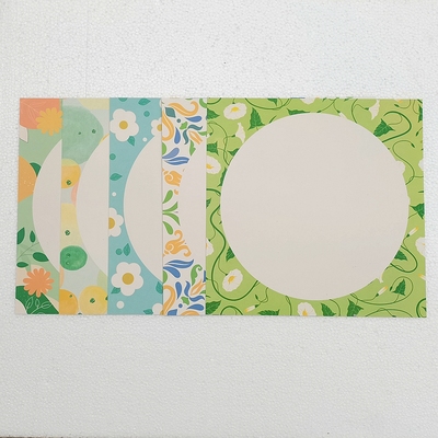 33cm花边卡纸儿童绘画外方内圆卡通硬卡纸素描彩铅马克笔绘画纸