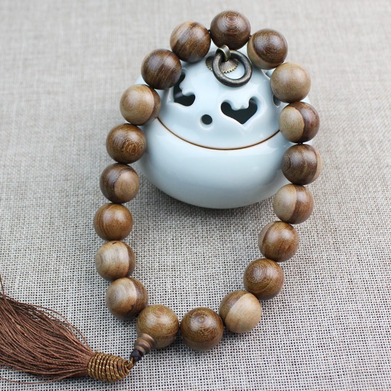 金丝檀阴阳木车挂天然原木白皮20MM汽车挂件档位后视镜念珠手提珠