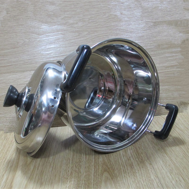 18/20/22/24/26/28/30CM不锈钢锅 复底美式高锅汤锅电磁炉锅通用