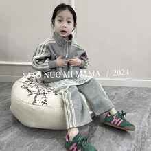 2024年春季新款女童套装可爱甜妹初春穿搭文艺森系韩系式潮酷洋气