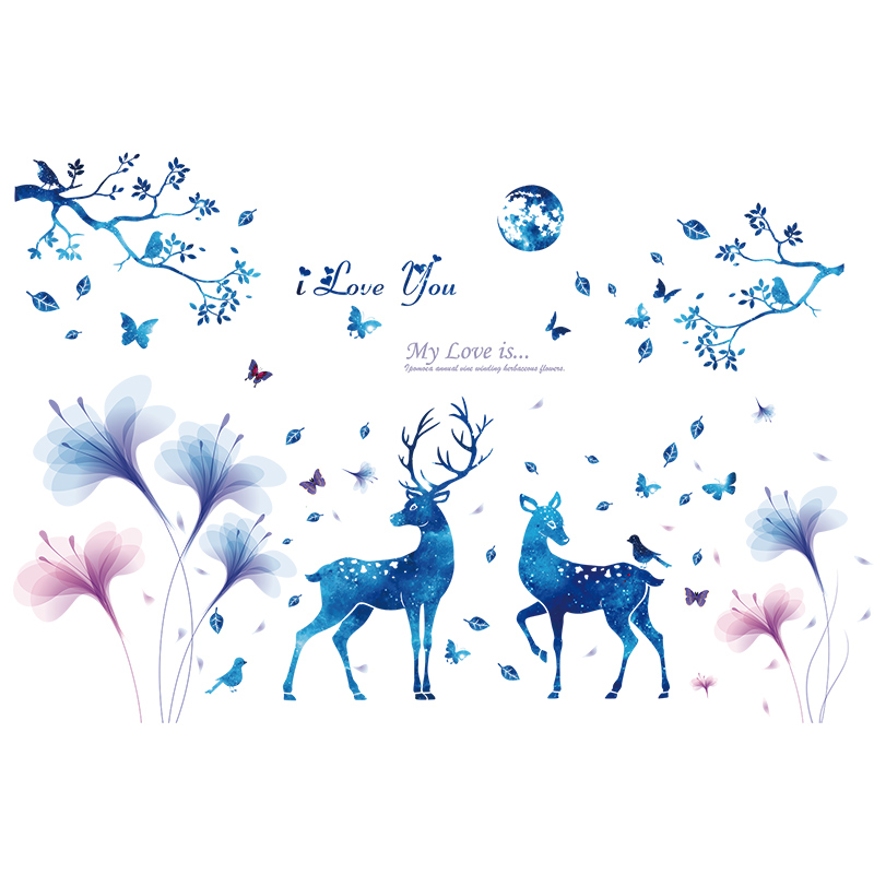 温馨卧室墙纸自粘床头3d立体墙贴画创意个性小房间墙壁纸装饰贴纸图片