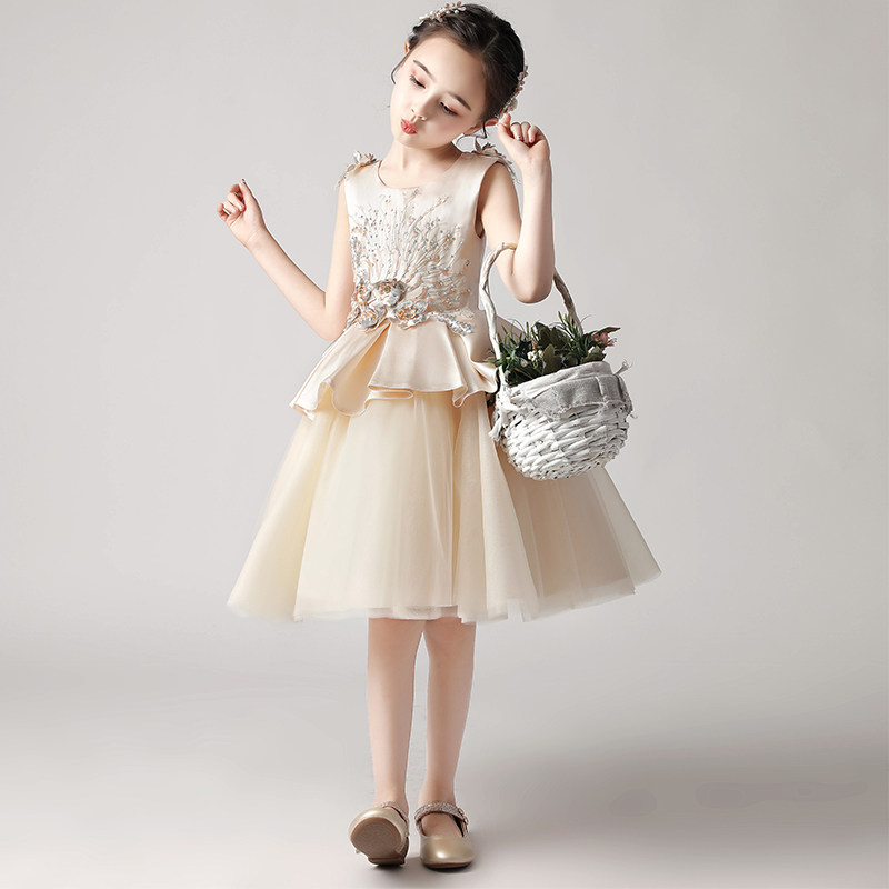 儿童生日礼服公主裙女童2023新款洋气演出花童婚纱主持人短裙春夏,童装/婴儿装/亲子装,儿童礼服,淘宝优惠券,粉丝福利购,淘宝优惠卷