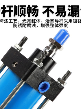 QGB重型气动元件大缸定制非标铁气缸可调行程QGA QGS大推力50 100